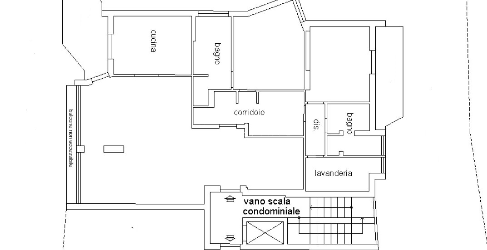 Spazioso appartamento con vista mare in pianeggiante ed elegante condominio con portineria