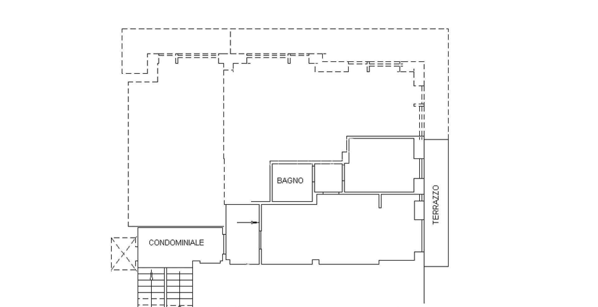 Luminoso bilocale con terrazzo in condominio signorile 