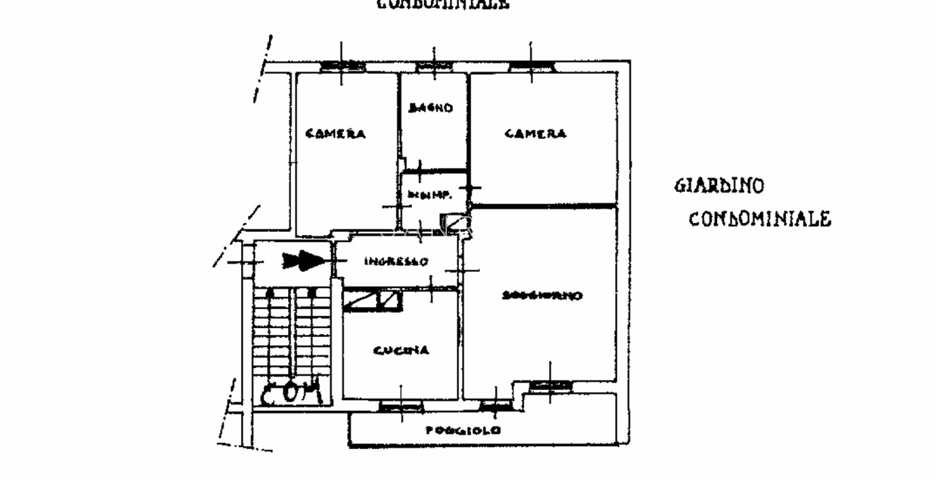 Trilocale con balcone e parziale vista mare in zona Baragallo